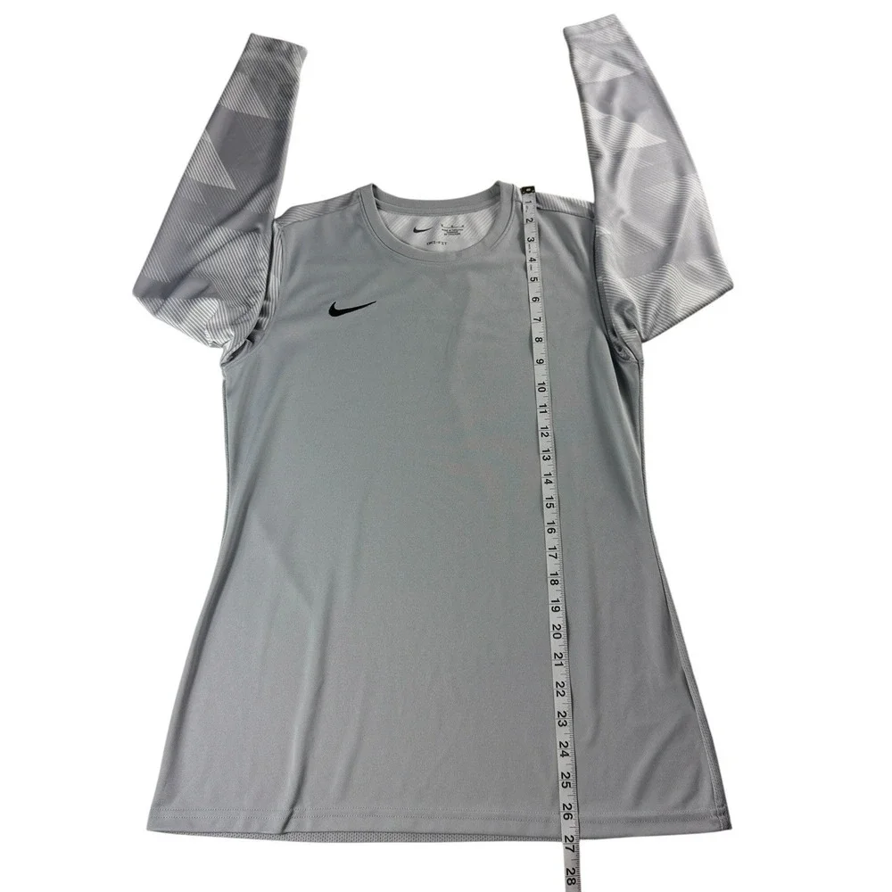Nike Dri-FIT Challenge III Long Sleeve Soccer Jersey Wolf Grey Mens Size Medium